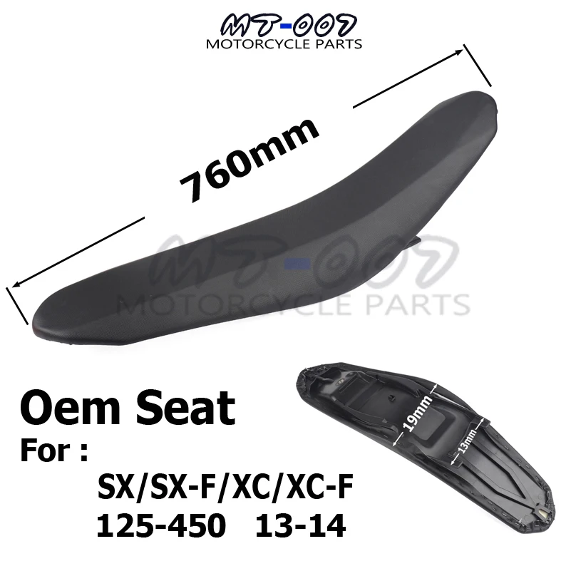 

New OEM Seat For SX SXF XC XCF 125 200 250 300 400 450 2013 2014 Dirt Bike Motocross Enduro Motorcycle MX Supermoto Racing