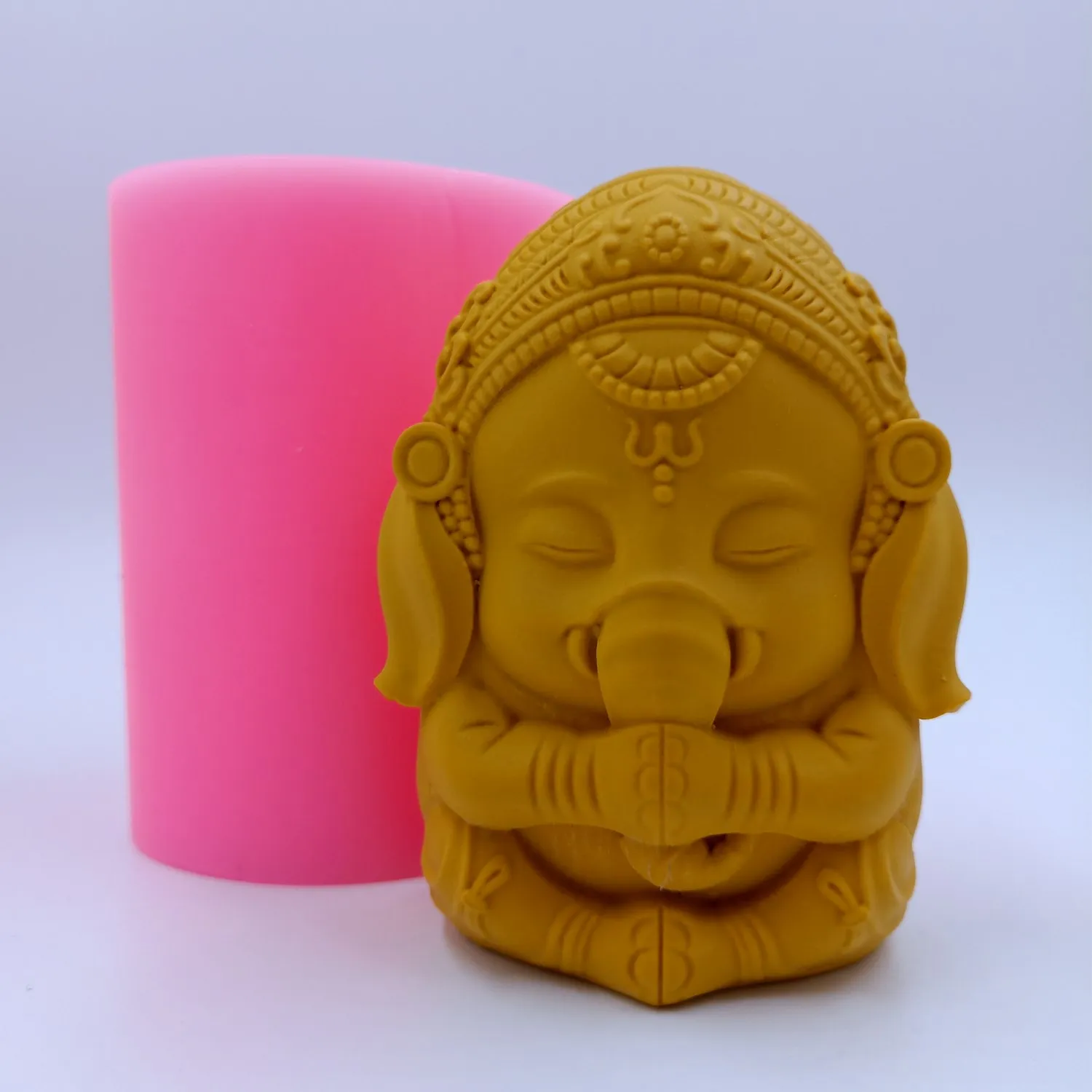 Big Size Ganesh Candle Mold Wax Melt Mould Ganesa Silicone Mold for Candle Decorated Resin Epoxy Crafts Gyspum Statue Molds