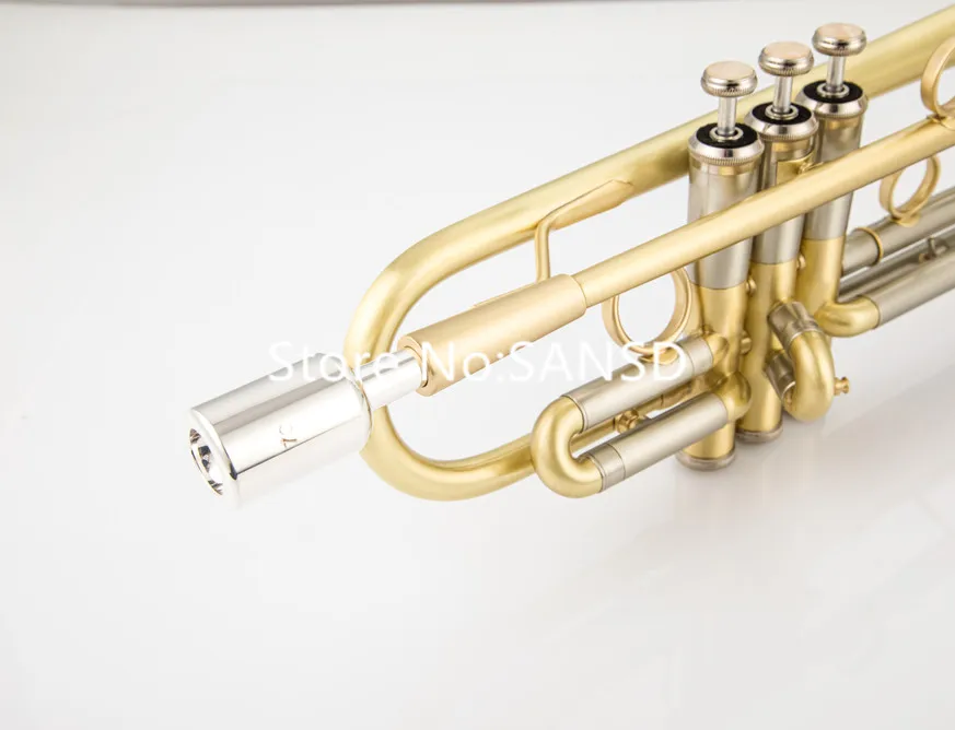 Brand New Bach Bb Trumpet Brass Plated Real photos Professional Musical Instruments With Case