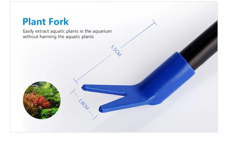 6-IN-1 Aquarium-Reinigungswerkzeuge-Sets, Aquarium-Reinigungsset, Fischnetz, Kies, Rechen, Algenschaber, Gabel, Schwamm, Bürste, Glasreiniger – Detail 8