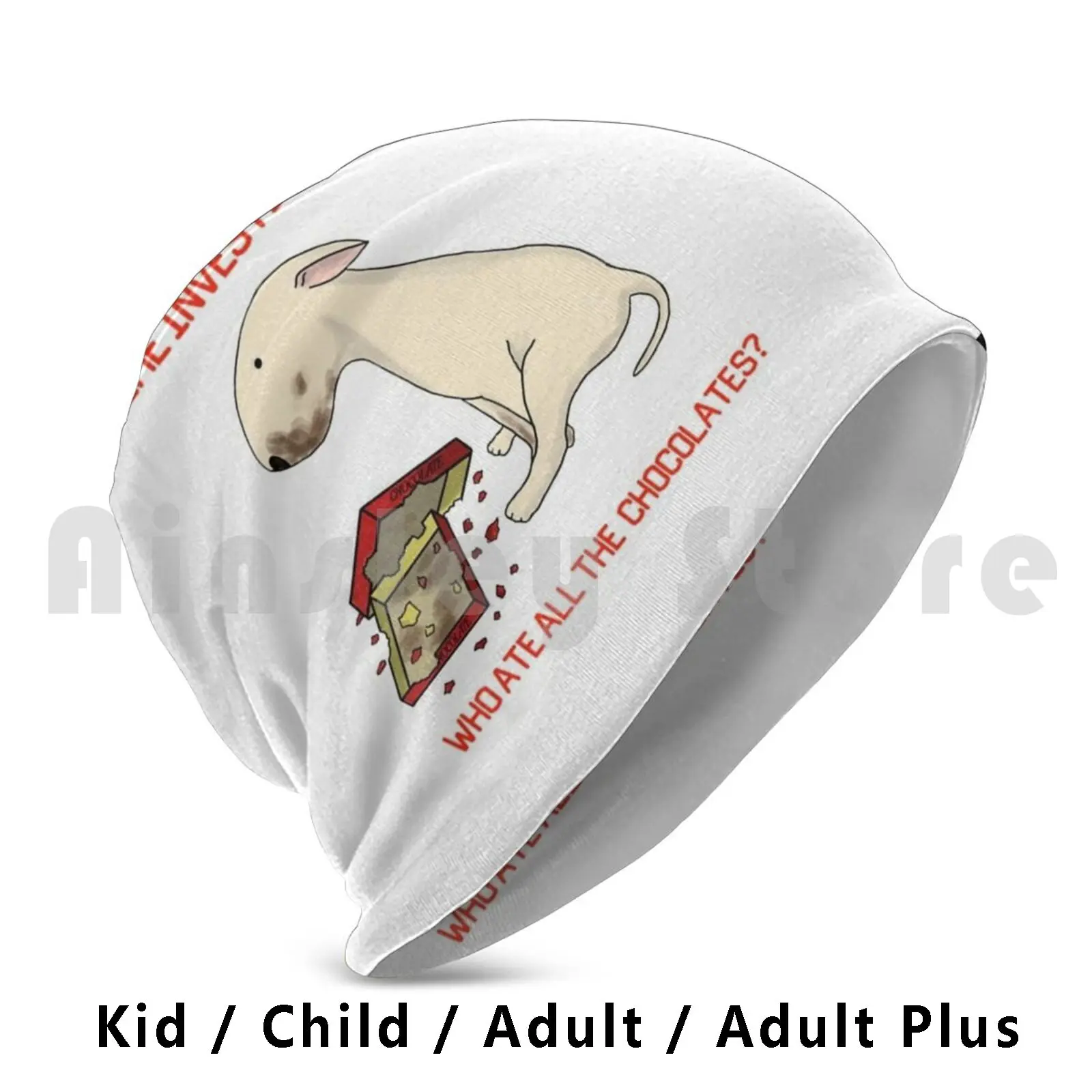 Bully Crime Beanies Pullover Cap Comfortable Bull Terrier Bull Terrier Bulterier Dog Funny Crime Investigation