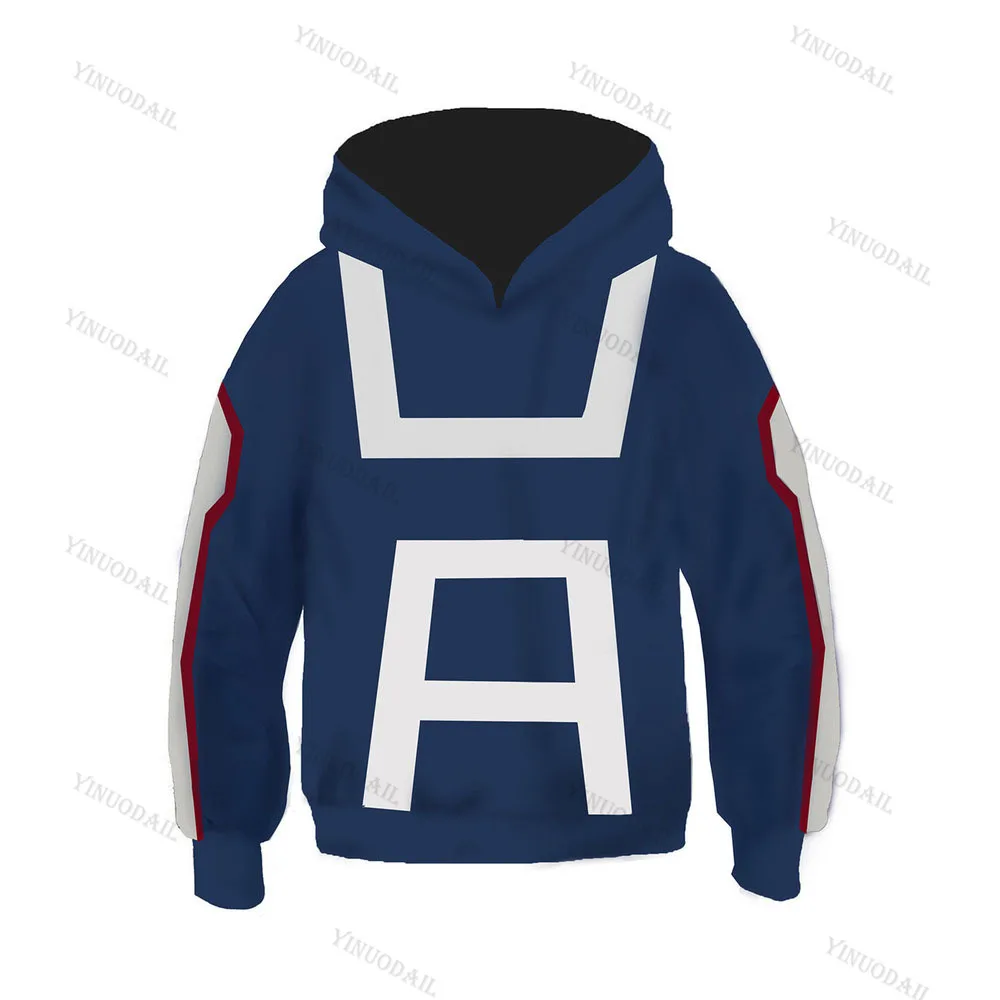 New Arrivel 3D Printed Academia Hoodie All Might Children Cosplay Costume Sweatshirt School Uniform Boys Jackets