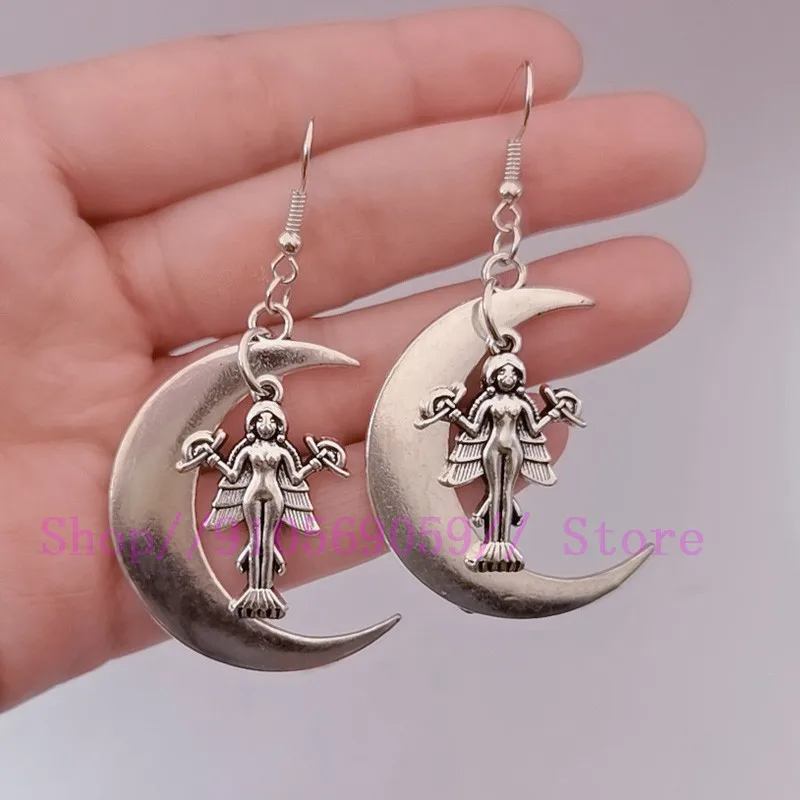 Lilith | Innana | Ishtar Earrings - Sumerian jewelry Demonic Satanic Demon Mother Vampiric Demoness Lilith Occult Left Hand Path