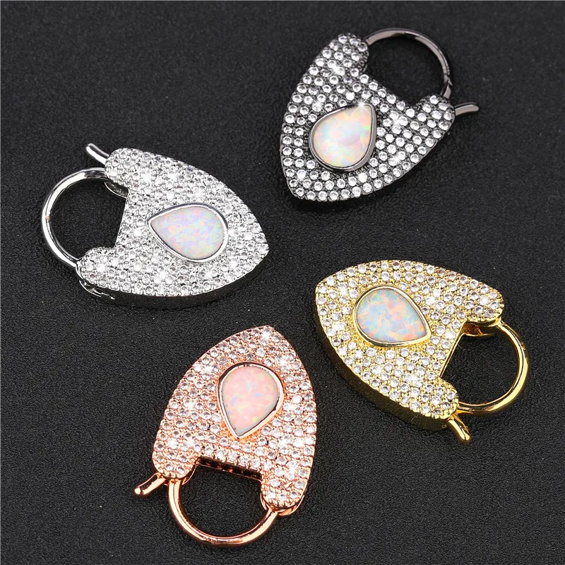 

JUYA DIY Handmade Fastener Clasps Accessories Jewelry Making Copper Zircon Buttons Can Be Made Into Necklace Bracelet For Women