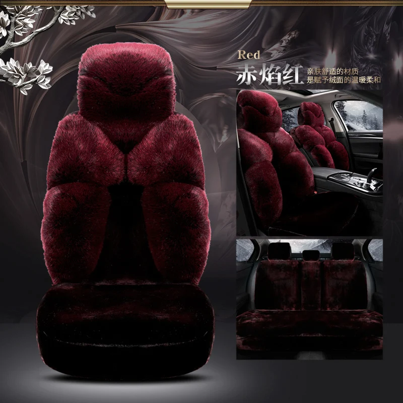 

Car Seat Cover Fur Fabric Cloth Keep Warm Front/Rear Vehicle Cushion Not Moves Universal Non-Slide For Peugeot 4008 F2 X45