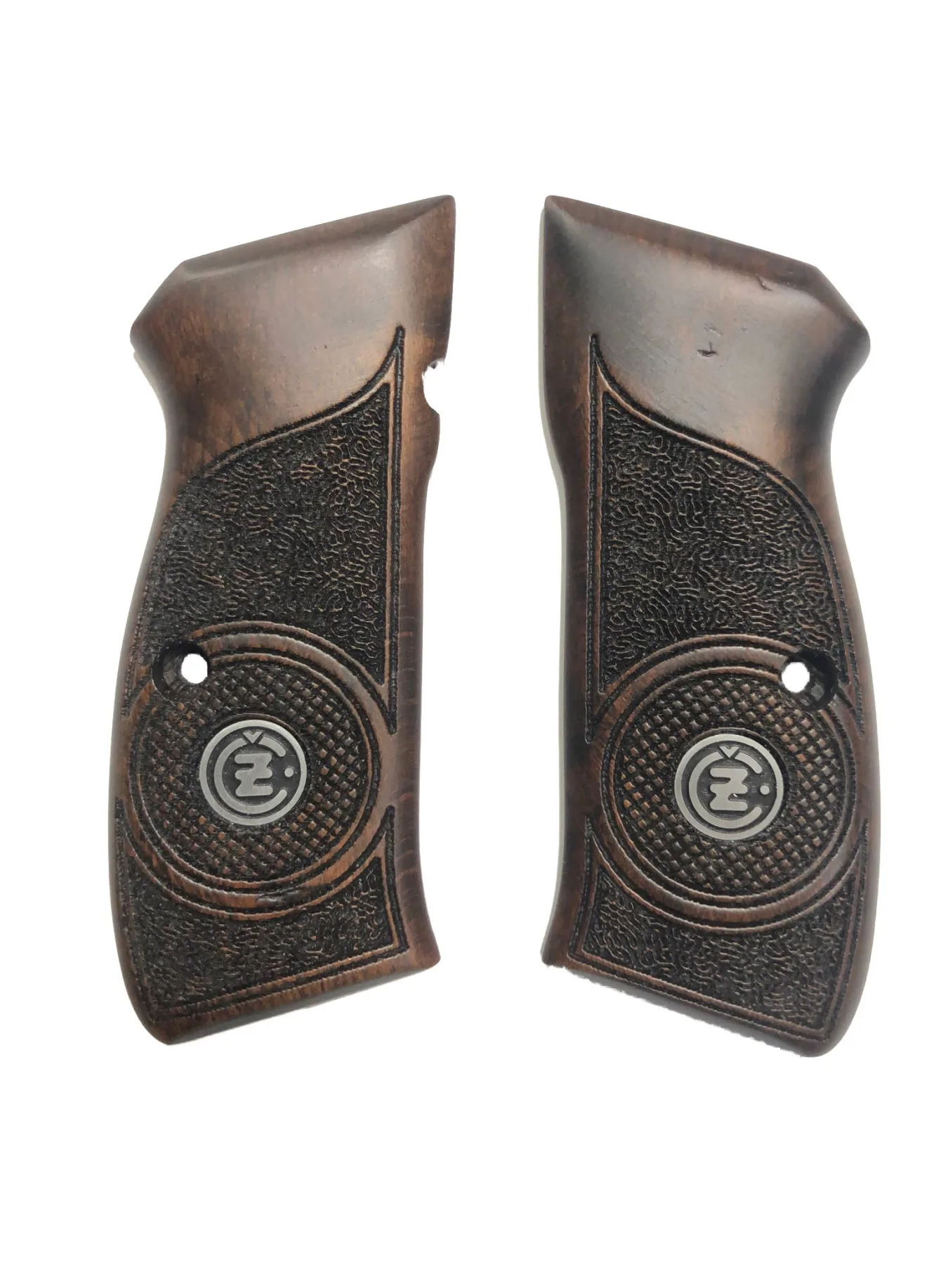 CZ75 Compatible Metal Custom Pattern Laser Cut Wooden Grip