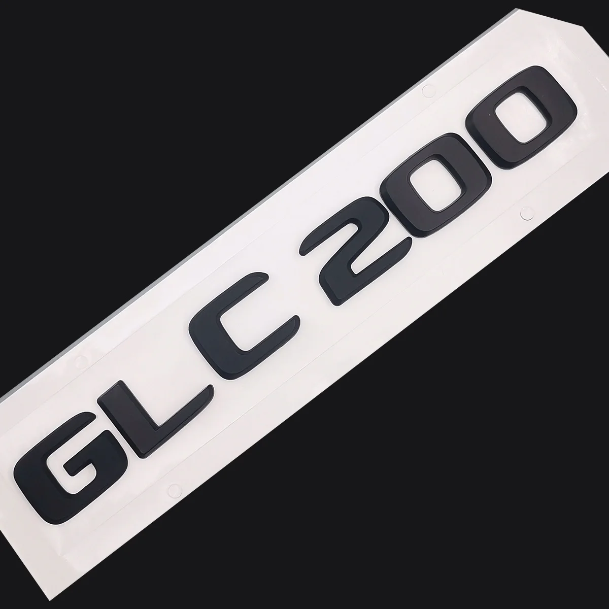 Original Size 1:1 Car rear tail Emblem Number letters Car Sticker For Mercedes Benz GLC200 GLC 200 Chrome Silver/ Matte Black