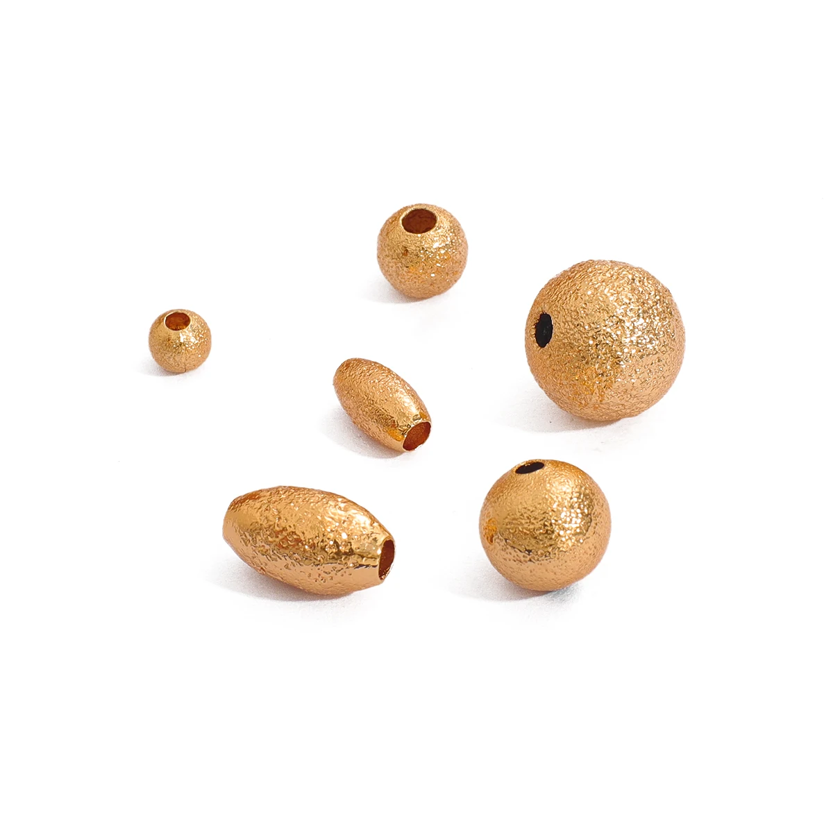 5-10Pcs 18K Gold Plated Copper Oval Charm Spacer Beads Wheel Bead Round Loose Beads For DIY Jewelry Making Supplies Accessories