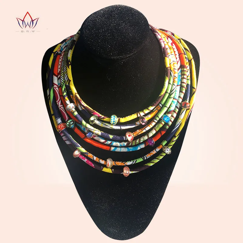 

2022 Hot Sale Handmade African Style Multicolor Transparent Bead Rope Statement Necklace For Best Friend Gift WYA064