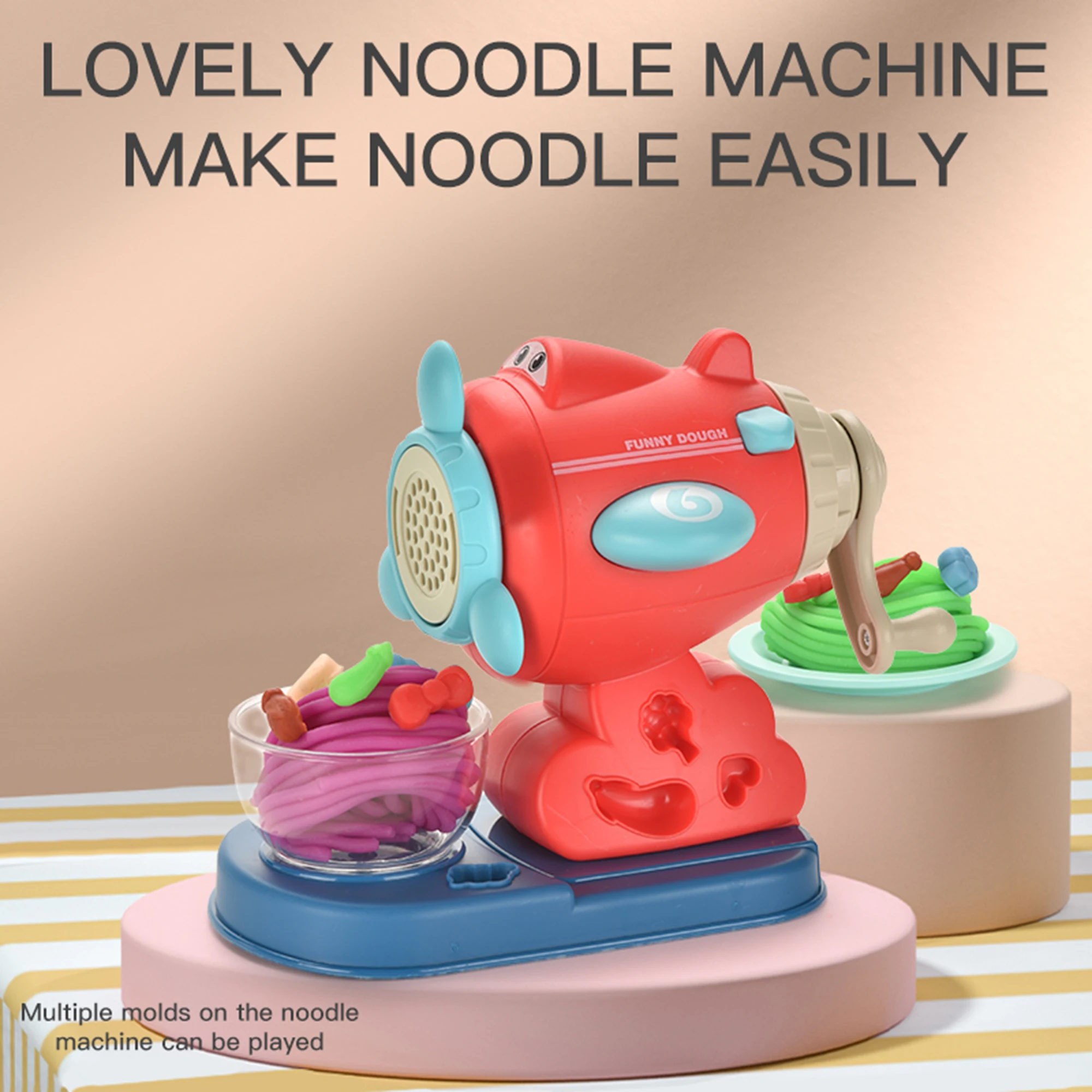 Puxida LT6003 Noodle Machine Toy Plane Shape Play Dough Kitchen Party 3 Year Old Children Food Set Non-Toxic Compound Color