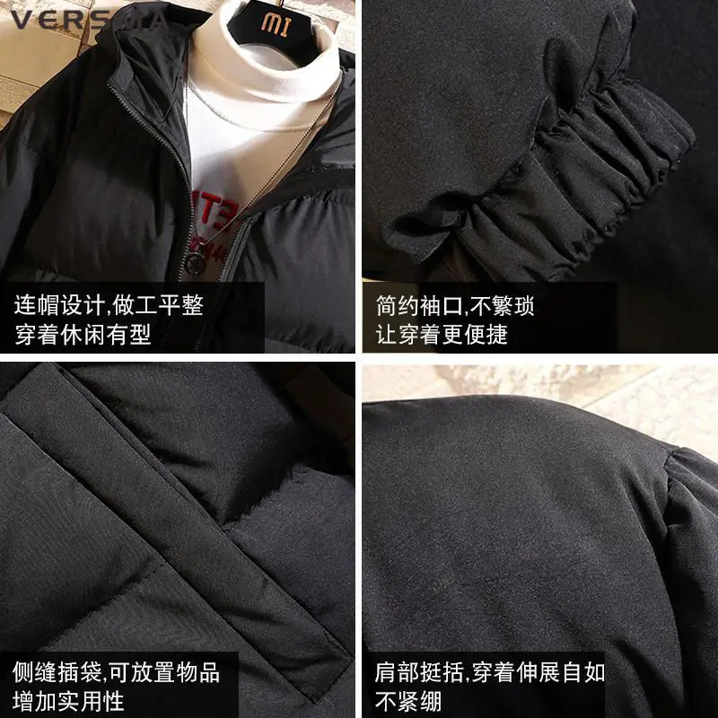 VERSMA Japanese Vintage Chic Reflective Solid Color Parka Men Hip Hop Streetwear Winter Warm Thick Youth Parkas 5XL Dropshipping