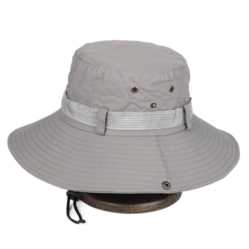 

Wholesale custom embroidery logo Sweat-absorbent and breathable reversible brim men's fishing bucket hats