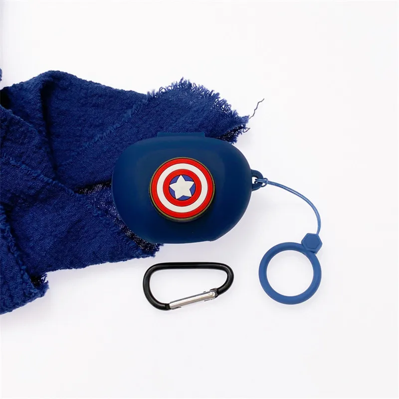 الكرتون ديزني حقيبة سماعة الاذن ل اديفير نيوبروز برو مارفل سيليكون سماعة لاسلكية تعمل بالبلوتوث سماعة الغطاء الواقي مع الحبل