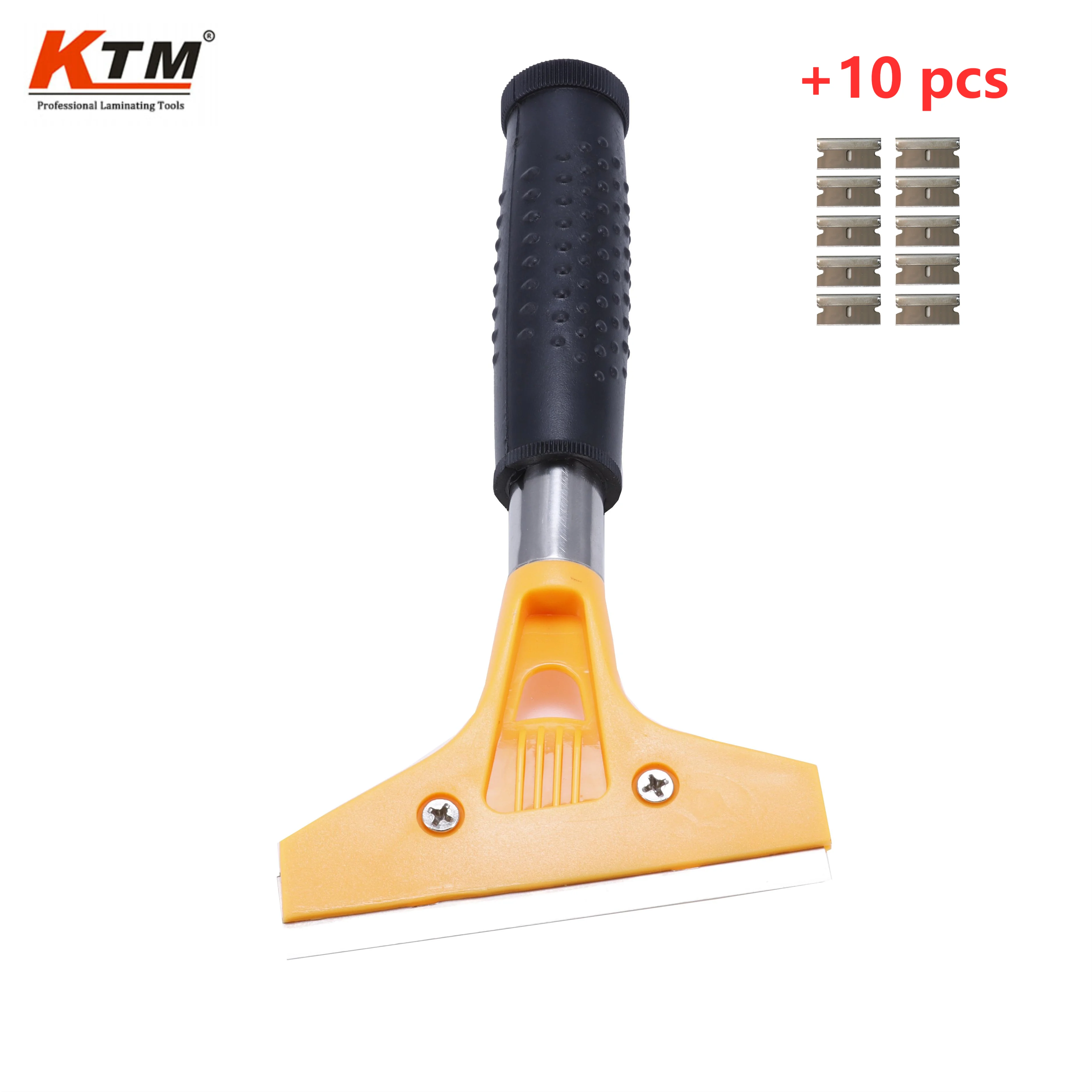 

KTM Tiles Floor Scraper Tool with 10 pcs Blades Cleaning Hand Tools for Scraping Labels,Decals,Stickers,Caulk, Metal Blade Home