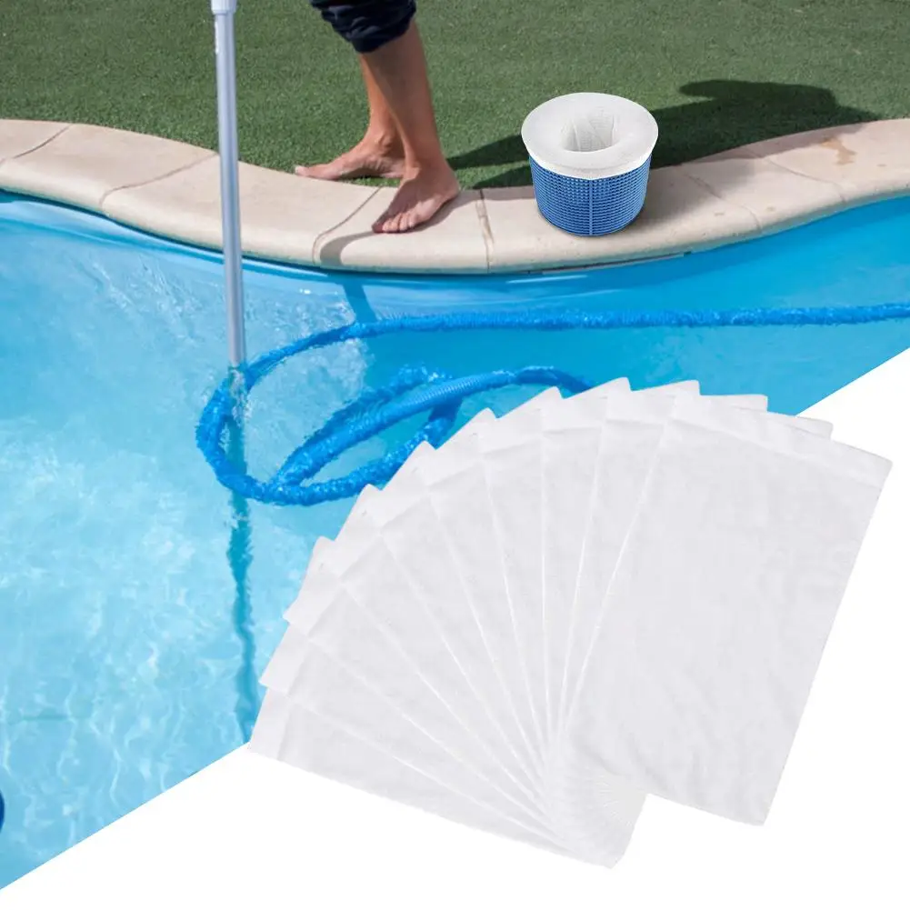 Calcetines de nailon con filtro para piscina, medias de almacenamiento para cestas, blanco, oferta, 5/10/15/20 unidades