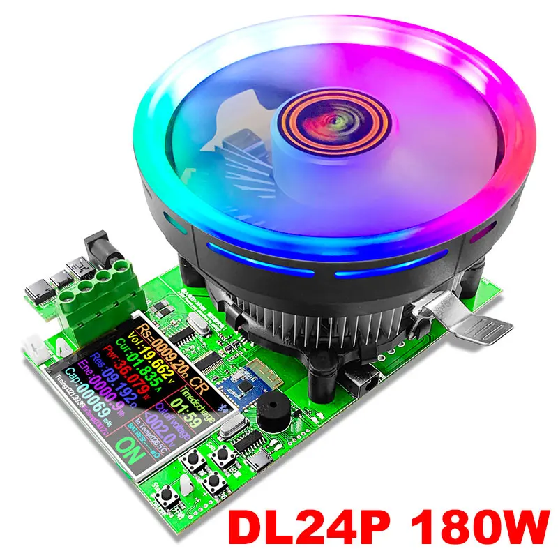 Electronic Load Tester – 180W 200V 20A Battery Capacity Tester With 2.4" Color Screen, 4-Wire System