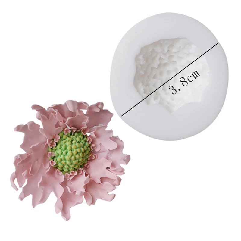 Scabiosa Stamen Silicone Mold for Fondant Cake Decorating, Cupcakes, Sugarcraft, Cookies, Candies, Cards and Clay Bakeware Tools