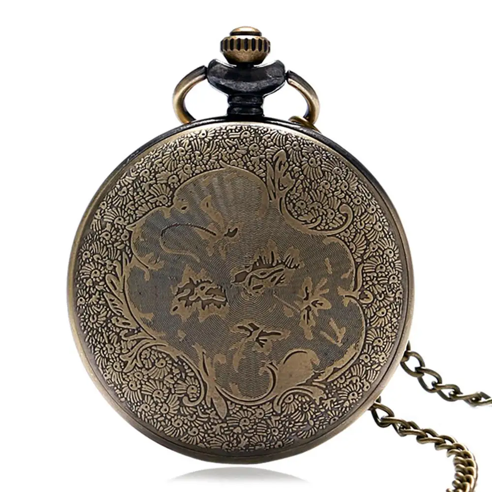 Retro WHO Medical Emergency Technical Design Pocket Watch Men Women Quartz FOB Watches Bronze Necklace Pendant Chain Clock Gift