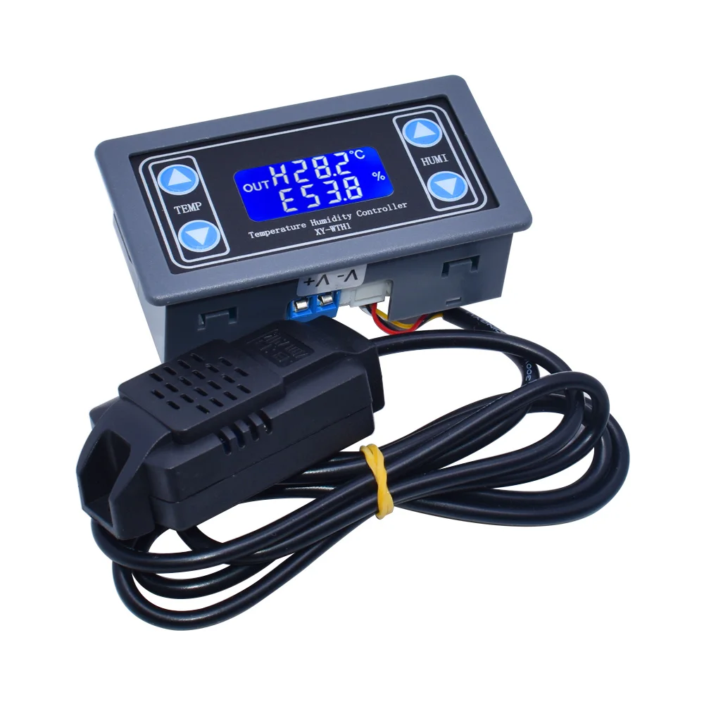 10A Thermostat Digital Temperature Humidity Controller DC 6V-30V Thermal Regulator Thermocouple LCD Display SHT20 Sensor meter