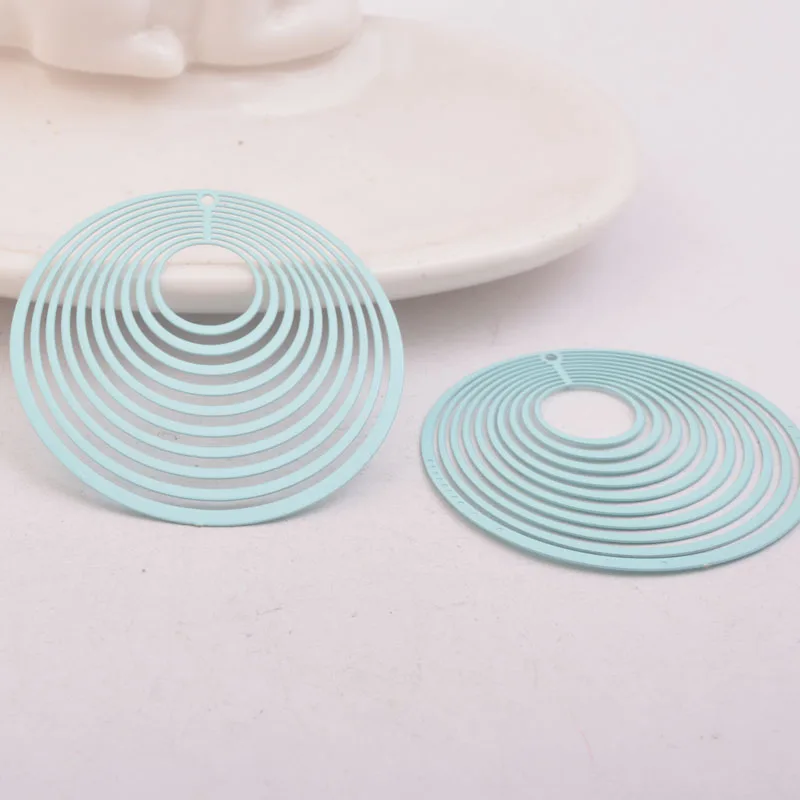 30 Stück AB1835 44mm Filigrane Große Runde Anhänger für Ohrringe, DIY-Schmuck, Halsketten – Detail 7