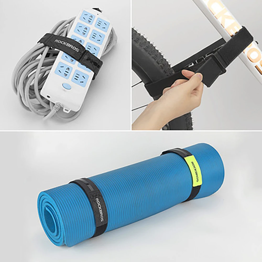 Rockbros-조정 가능한 수하물 야외 보관 액세서리, 편리한 다기능 스트랩 자전거 타이 로프 벨크로 미끄럼 방지