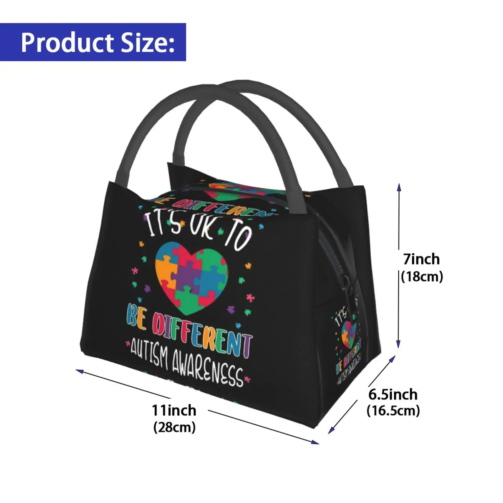 Cooler Lunch Bag Picnic Bag Autism It'S Ok To Be Different Autism Gift Autism Granddaughter Autism Grandson Autism Son