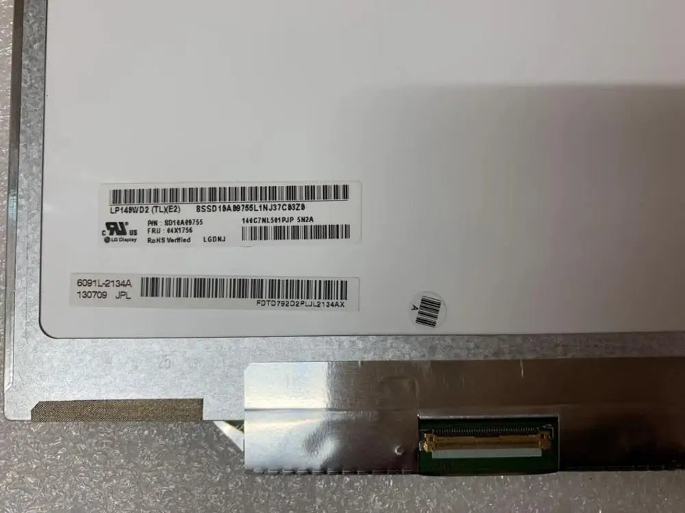 14 inç laptop ince lcd ekran LP140WD2-TLE2 LP140WD2 TL- E2 FRU:04X1756 Lenovo Thinkpad X1 karbon Panel 1600*900