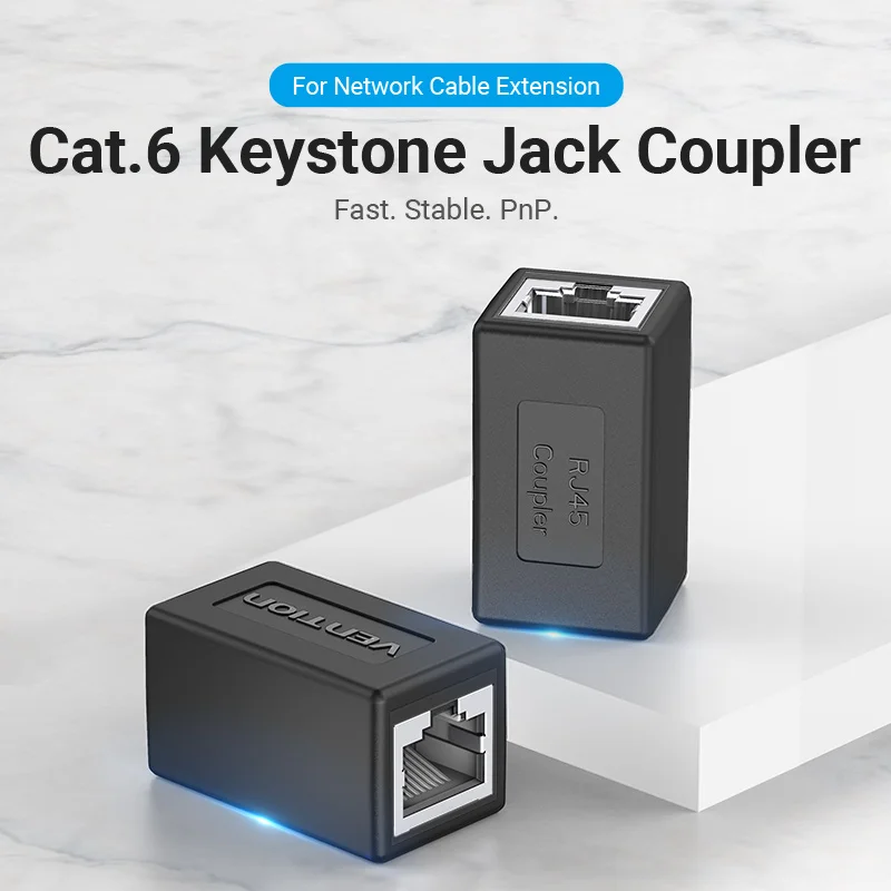 Przewód przedłużający Cat6 złącze FTP Cat7/6a Adapter sieci Ethernet 8P 8C przedłużacz sieci kabel przedłużający do kabel Ethernet RJ45 złącze 5