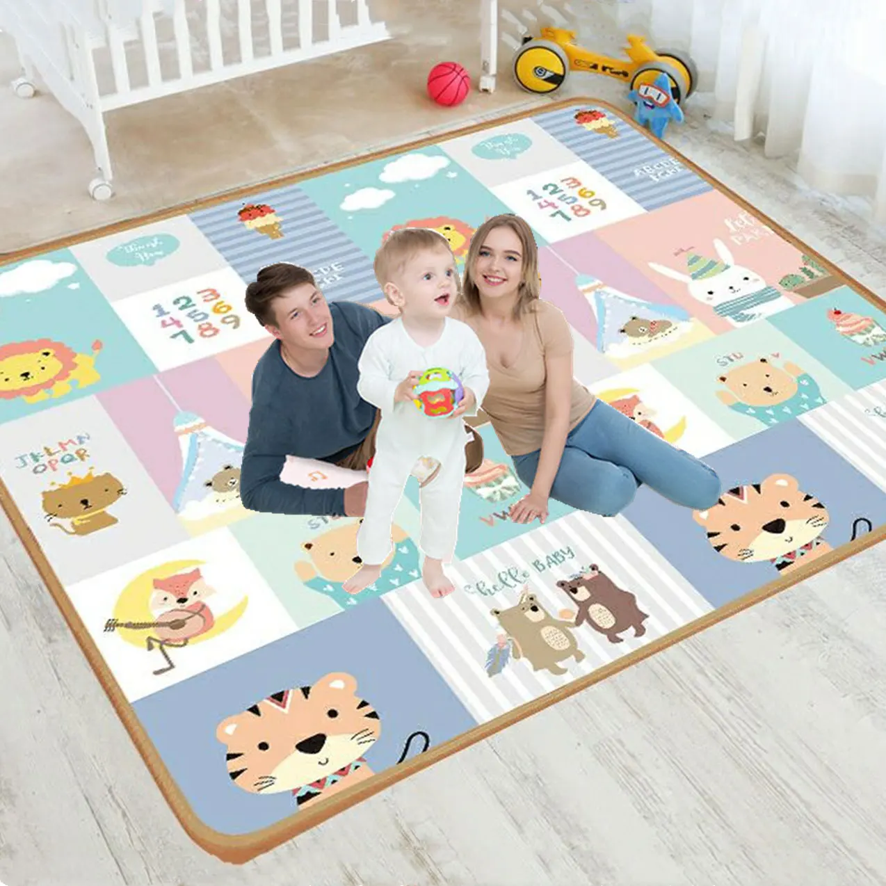 200cm*180cm XPE Baby Play Mat Toys for Children Rug Playmat Developing Mat Baby Room Crawling Pad Folding Mat Baby Carpet