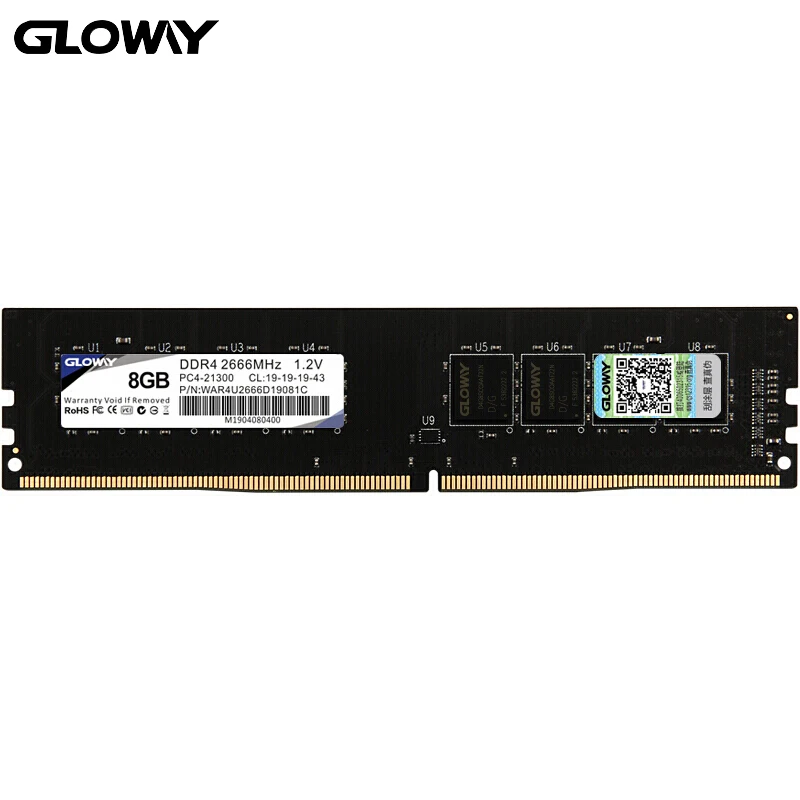 Gloway memoria RAM DDR4โน๊ตบุ๊ค3200MHz 16GB 8GB 2666MHz DDR4หน่วยความจำ soimm สำหรับคอมพิวเตอร์เดสก์ท็อป