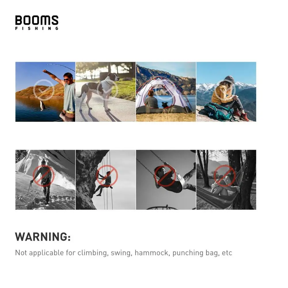 Booms Fishing CC1 Steel Small Carabiner Clips Outdoor Camping Multi Tool Fishing Acessories 6pcs