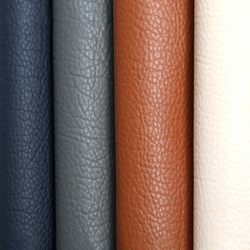 A4  50*120CM Litchi PU Leather Vinyl Fabric Faux Leatherette For Earring Sewing Bag Clothing Car DIY Bow Material Sheet Roll