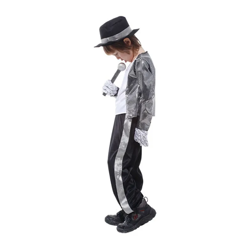 Dia das crianças meninos crianças carnaval michael jackson cosplay traje dançarino festa de aniversário roupas halloween