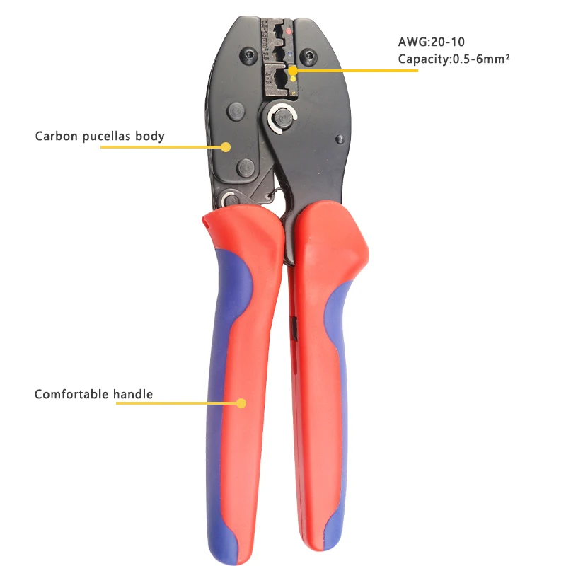 LY-30J Crimping Tools Pliers for 22-10 AWG 0.5-6.0mm2 of Insulated Car Auto Terminals & Connectors Crimping Plier wire