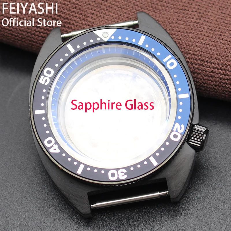 

Black 41mm skx007 skx013 skx Men's Watch Cases Parts Sapphire Crystal Glass For Seiko Mod nh35 nh36 Movements 28.5mm Dial