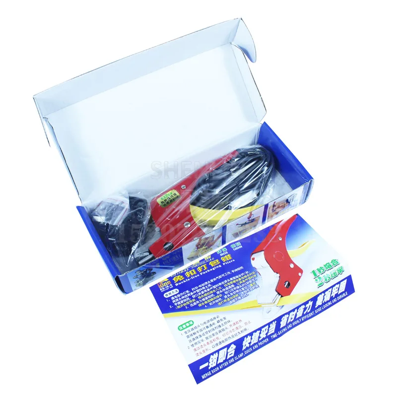 

Electrical Strapping tool manual sealless bands welding tools equipment PP straps binder buckle less carton box banding machine