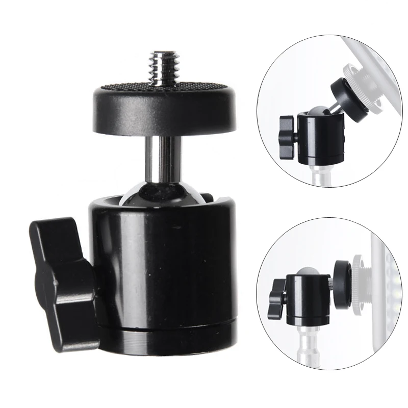 

Photography Black Metal 1/4" screw Mini Tripod Ballhead Ball Head Bracket Mount Holder for Digital Camera LED Lamp Flash DSLR