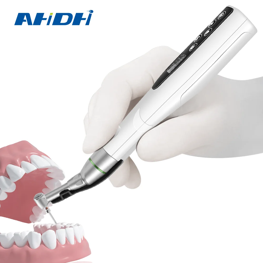 AH-Endo-TC2 Wireless LED Endodontic 16:1 Contra Angle Endo Motor Dental Oral Therapy Root Canal Treatment Equipment