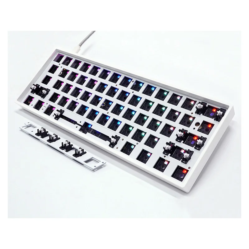 GK61 GK61x 60% Custom Mechanical Keyboard Rgb Switch Leds Hot Swapping Socket Powerful Software Type C Pcb Split Spacebar