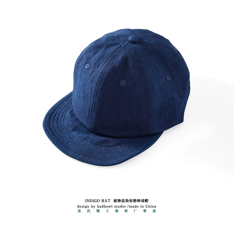 Badbowl Retro Plant Indigo Hats Men Blue Dyeing Adjustable Sun Hat Women Teens Vintage Casual Unisex Four Seasons Baseball Caps