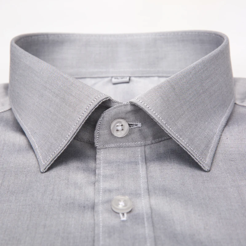 Chemise classique à manches longues pour hommes, coupe régulière, résistant aux plis, poche unique, 100% coton, Business formel