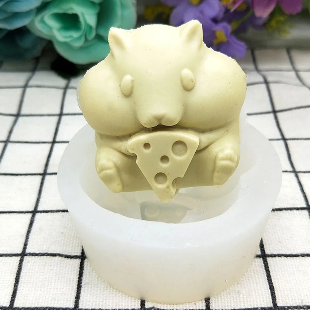 Hamster Silicone Candle Mold Fondant Aroma Plaster Resin Baking Mold Cake Decorating Tools Kitchen Pastry Accessories