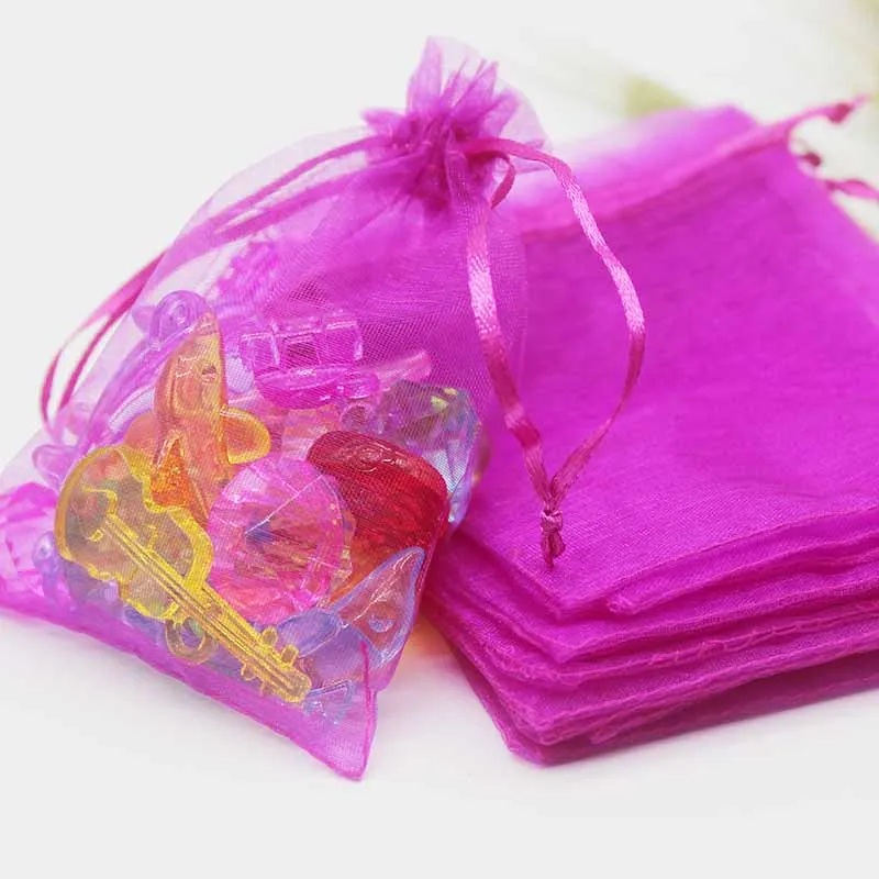 100Pc 7X9Cm 9X12Cm 10X15Cm Organza Tas Bruiloft Snoepzak Mode Speciaal Ontwerp Opslag Sieraden Promotie Geschenken Pakket
