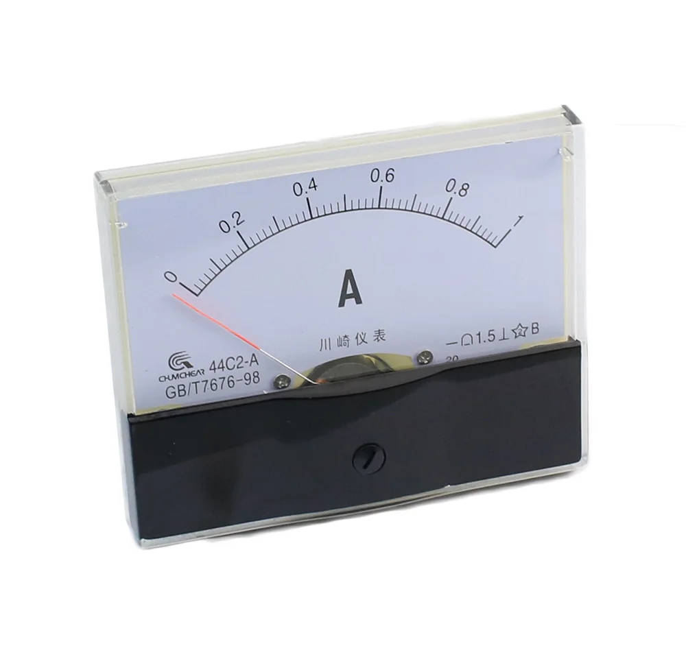 44C2-A  1A 2A 3A 5A 10A 15A 20A 30A 50A 100A Class 1.5 Accuracy DC 0-5A Analog Panel Meter Ammeter Amperemeter