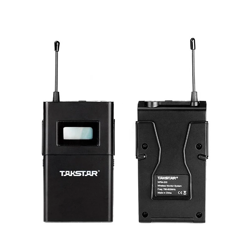 Takstar WPM-200 UHF ระบบจอภาพไร้สายตัวรับสัญญาณจอ LCD 6เลือกช่อง50M พร้อมหูฟัง