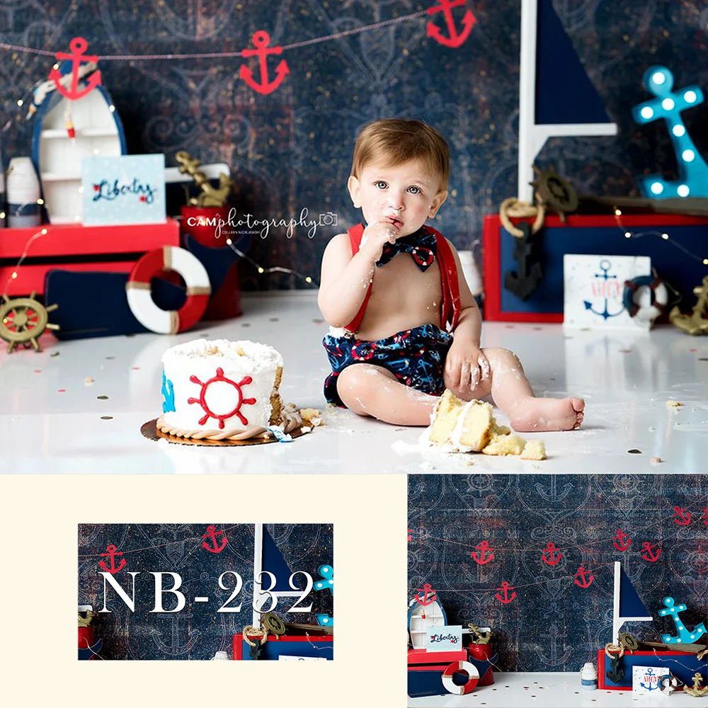 MOCSICKA Children Boy Toy Ship Sailing Flag Symbol Photography Backgrounds Kids Birthday Party Backdrop Photocall Photophone