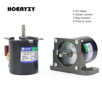 100KG 28W 68KTYZ 220 AC Motor síncrono de imán permanente con soporte CW/CCW engranaje de Metal velocidad lenta 2,5 a 110RPM