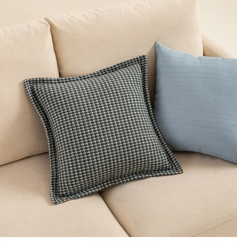 Inyahome Nordic Throw Pillow Covers Square Cushion Cover Houndstooth Jacquard 30x50cm/45x45cm/50x50cm Pillowcase Coussin Canapé