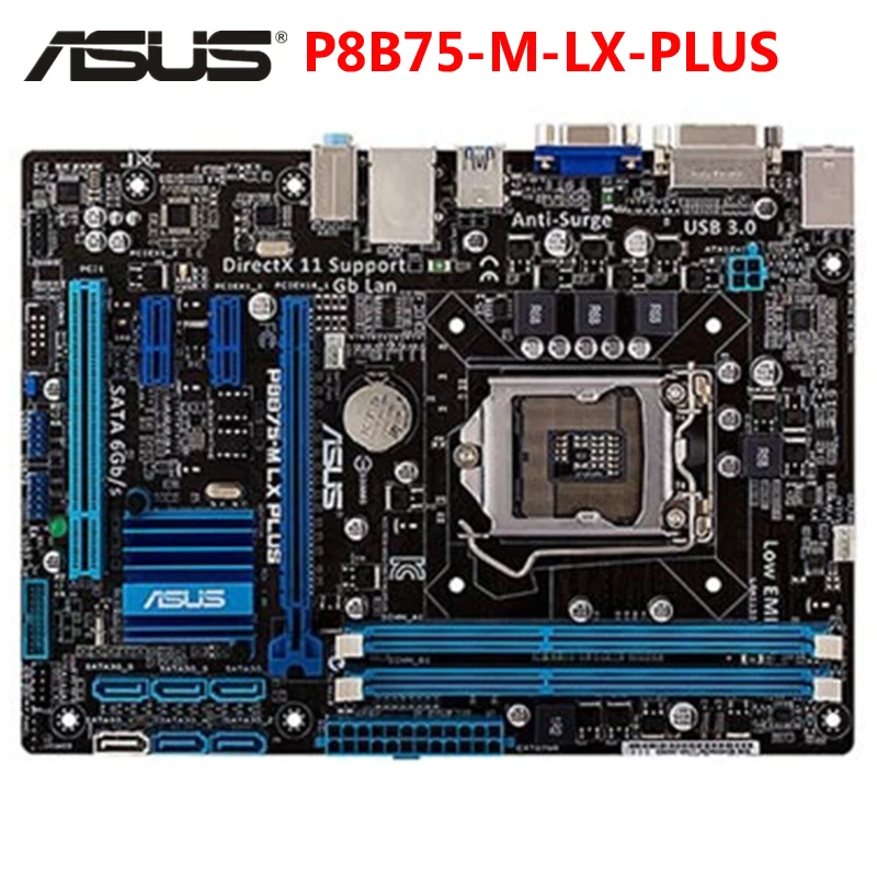 

LGA 1155 ASUS P8B75-M LX PLUS Motherboard DDR3 16GB B75 P8B75-M LX PLUS Desktop Mainboard Systemboard SATA III PCI-E 3.0 Used