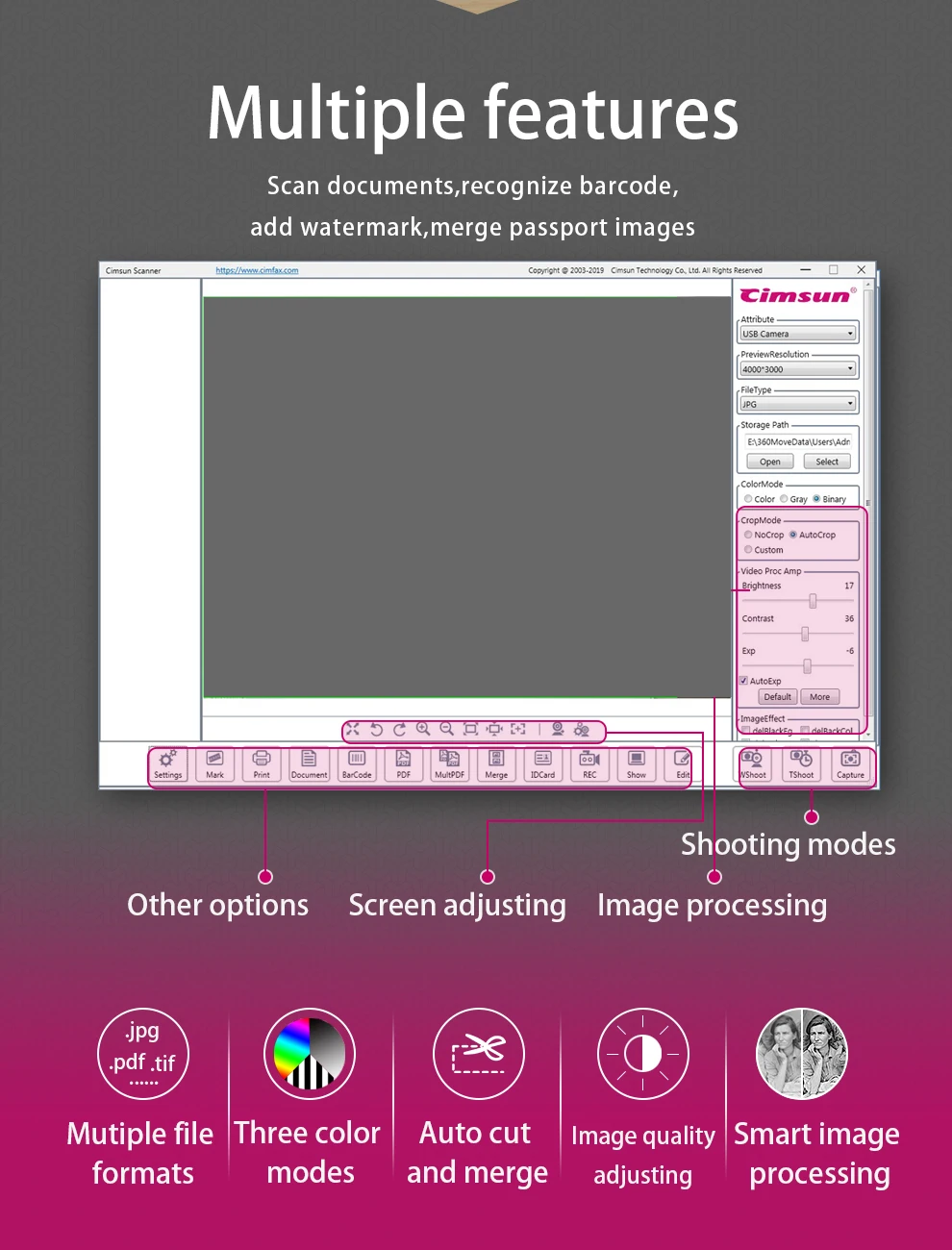 Imagem -06 - Soft Base Livro Document Câmera Software Inglês para Escritório Escola Banco Hospital Livro T1280 12 Mega-pixel Câmera Tamanho hd a4